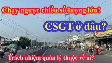 Đi ngược chiều trên Quốc Lộ 1A (đoạn Tân Huong Tiền Giang)- CSGT không quan tâm