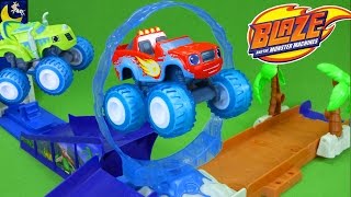 NEW Blaze and the Monster Machines Toys Geyser Blast Playset Launcher Zeg Blaze Diecast 2017 Toys!