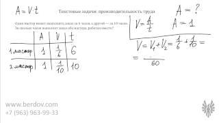 Как решать задачу B14: производительность совместного труда