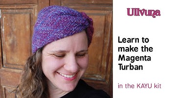 Magenta Turban - Bias Weaving Project - KAYU Pin Loom Kit