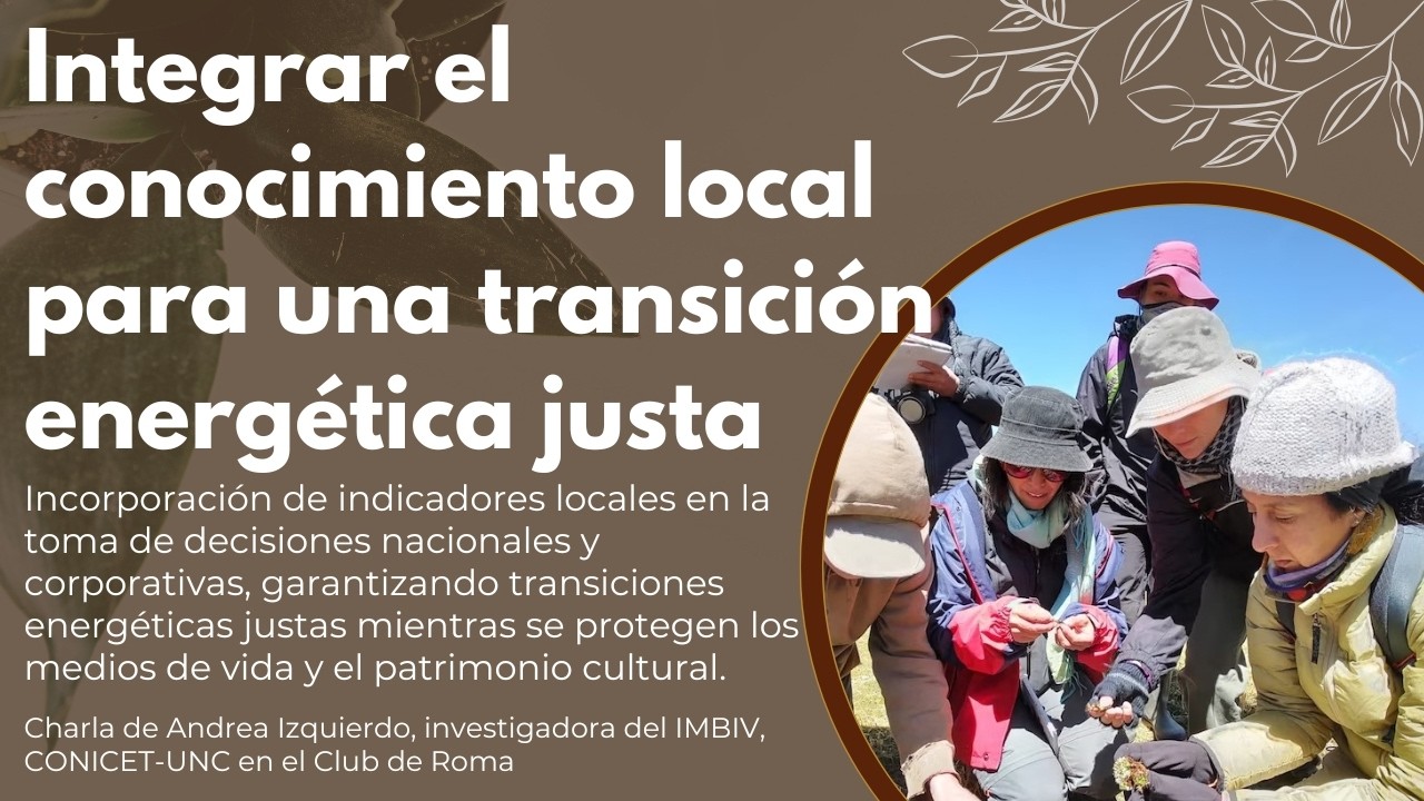 Integrar el conocimiento local para una transición energética justa ...