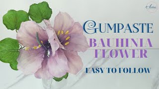 Make Gumpaste Bauhinia Flower | FREE TEMPLATE | PART 1 | EASY TO FOLLOW