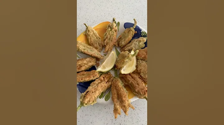 Easy Italian Cooking Stuffed Roman Zucchini Flowers youll die for !