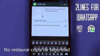 2Lines for WhatsApp Tutorial Español screenshot 4