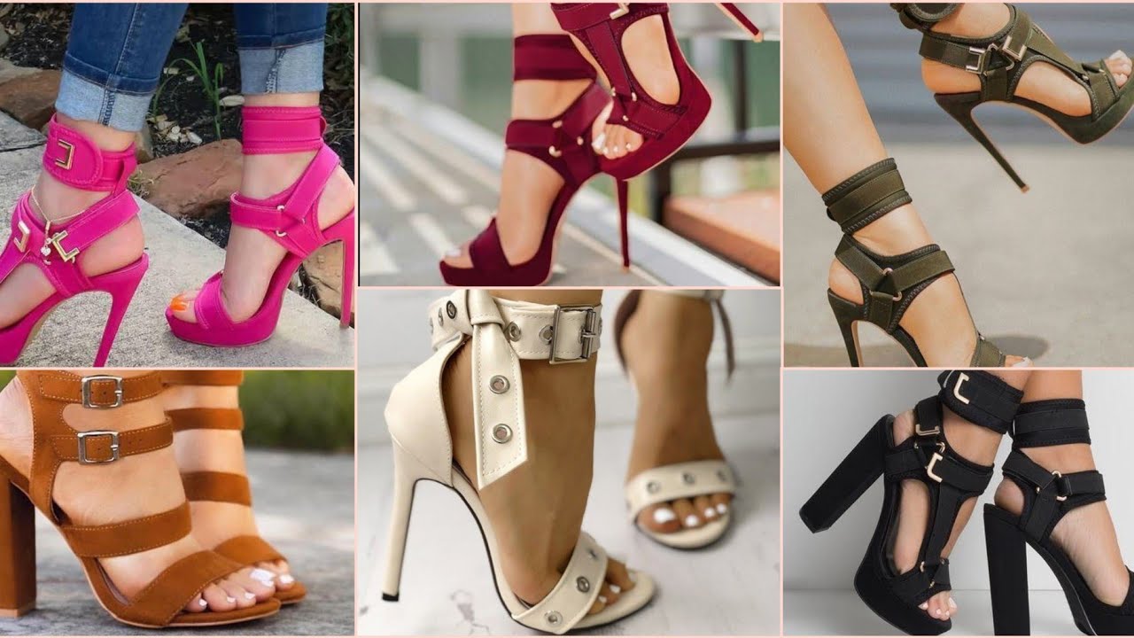 Women's platform Sandals Open Toe Cut Out High Heels Model Decor