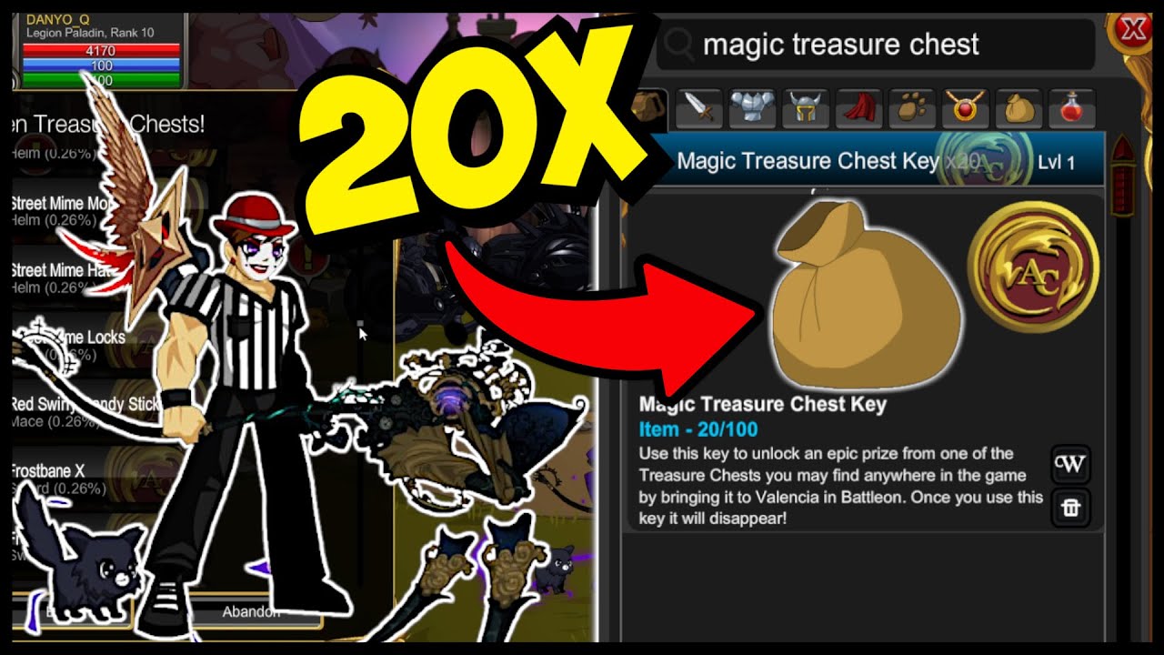 Opening 20x Treasure Chests, Will I get the DARK BOX!? AQW!