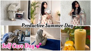 How I Stay Productive in Summer ☀️ | Self Care, Cleaning & Home Reset !