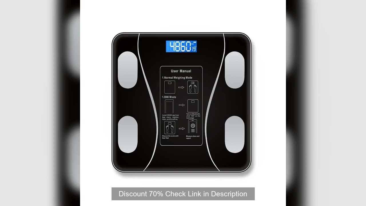 Body Fat Scale Smart Wireless Digital Bathroom Weight Scale Body Composition Analyzer With Smartphon