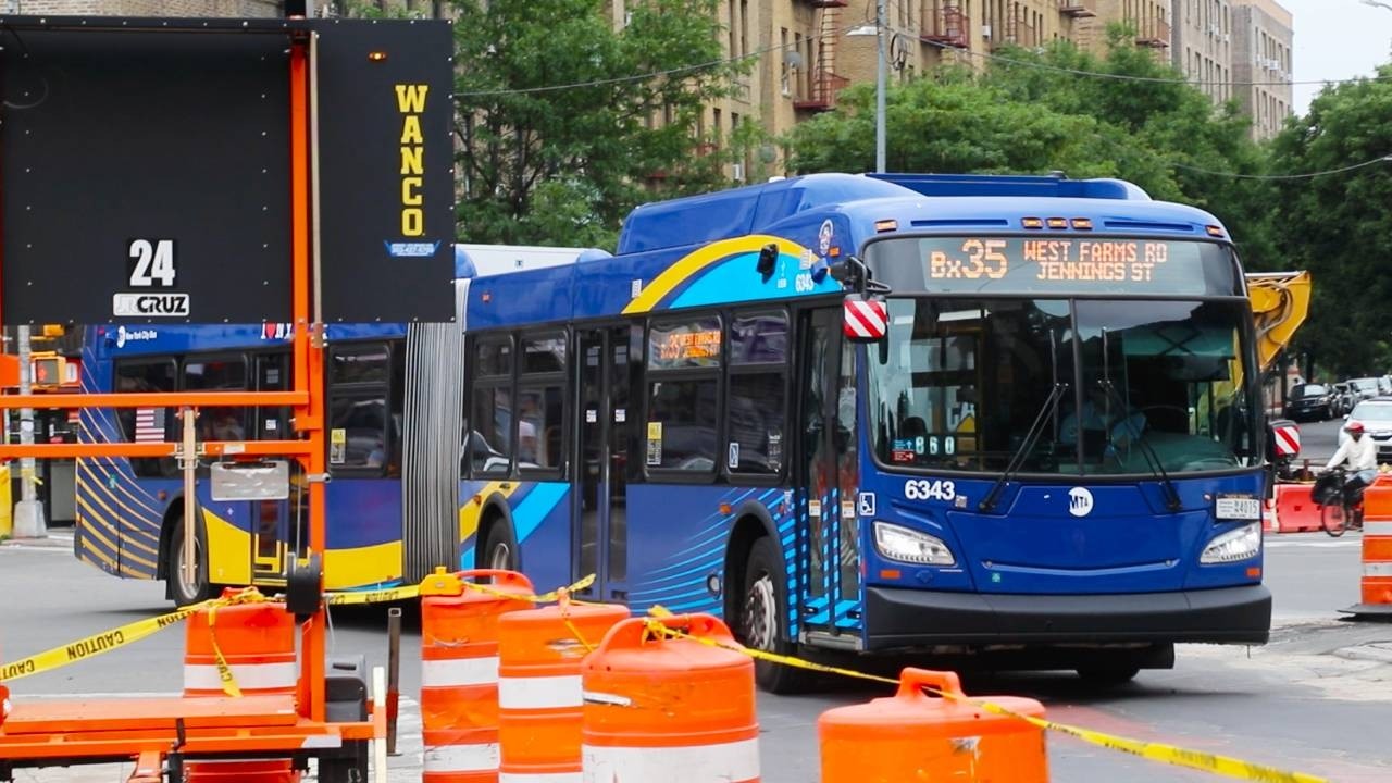 NYCT Bus: 2025 New Flyer XD60 #6343 on the Bx35 along Edward L