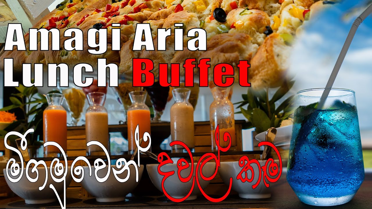 මීගමුවෙන් බඩ පැලෙන්න කන්න Lunch Buffet | Amagi aria lunch buffet | Amagi aria buffet | budget buffet