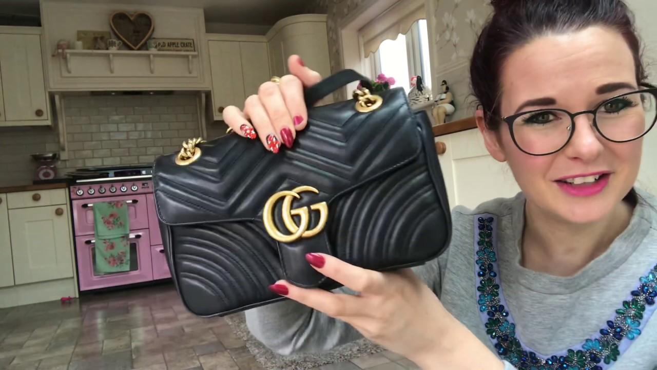 Gucci marmont matelasse small flap bag 