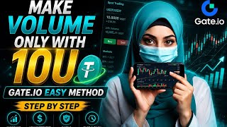 Gate.io Volume Trick with 10 USDT Complete Step-by-Step Tutorial for Beginners