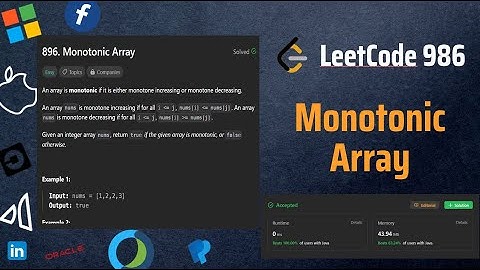 896 Monotonic Array | Watch This Approach Before Your Interview | Daily Challenge with Leet Logics