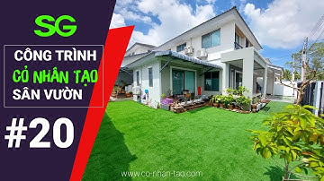 Công trình trải cỏ nhân tạo sân vườn đẹp | Cỏ Nhân Tạo SG