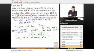 Precalculus - Piecewise Functions