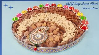 DIY Dry Fruit Tray Decoration Ideas | Wedding Thali Diwali Gift Packing Ideas | Trousseau Packing