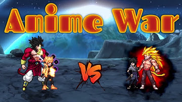 Naruto (all form) & Broly SSJ4 VS Sasuke Indra V2 & Cumber SSJ3 in Jump Force Mugen 😱