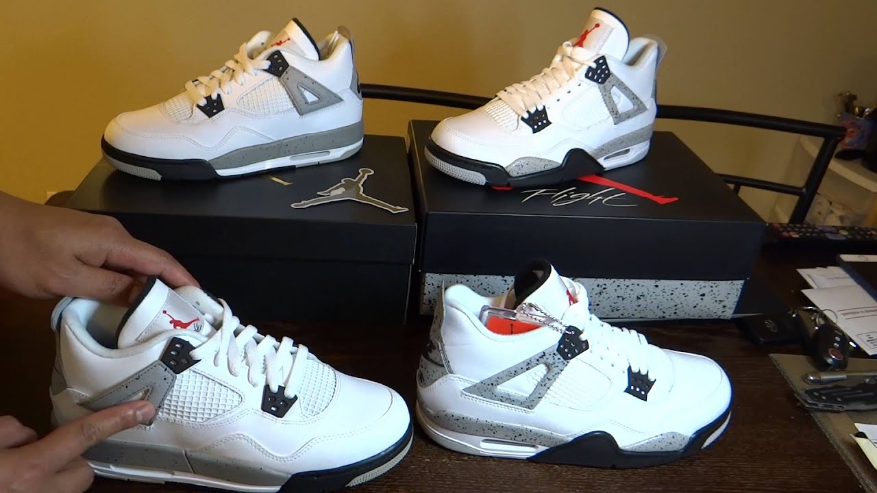 Air Jordan 4 White Cements Men and GS 