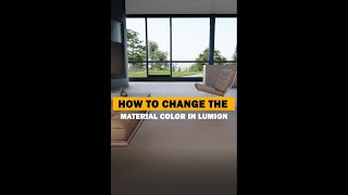 How to change material color in LUMION #shorts