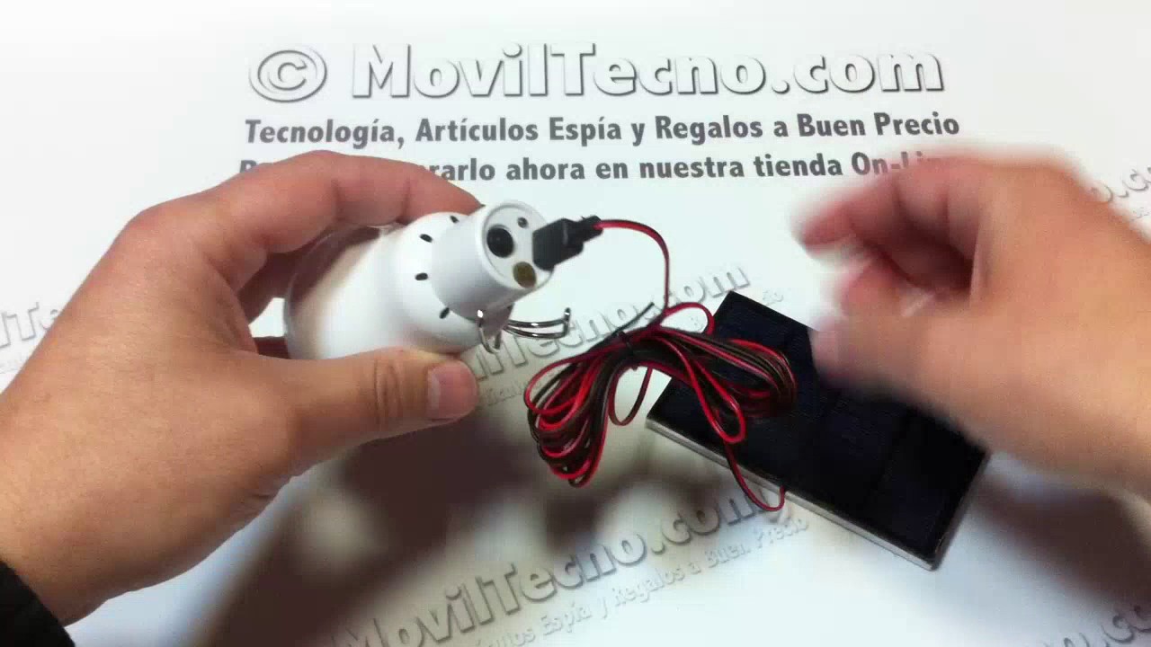 bombilla con placa solar moviltecno com youtube hum con