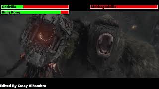 Godzilla vs. Kong (2021) Final Battle with healthbars