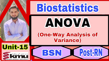 ANOVA (One-Way Analysis of Variance){Biostatistics}[Unit-15]{Assumptions & Example sol}BSN/Post-RN