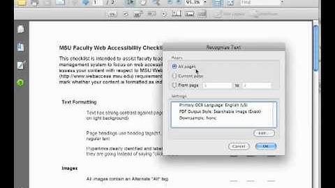 Using Adobe Acrobat to do Optical Character Recognition (OCR)