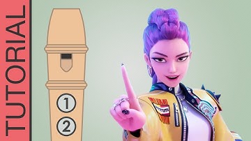 Golden - KPop Demon Hunters Song - Recorder Flute Tutorial