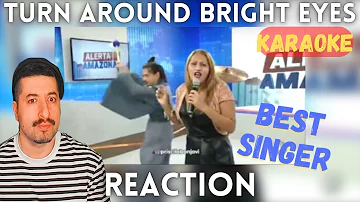 BEST SINGER - turn around bright eyes worst singer ever bad karaoke version Load of Crap Reaction