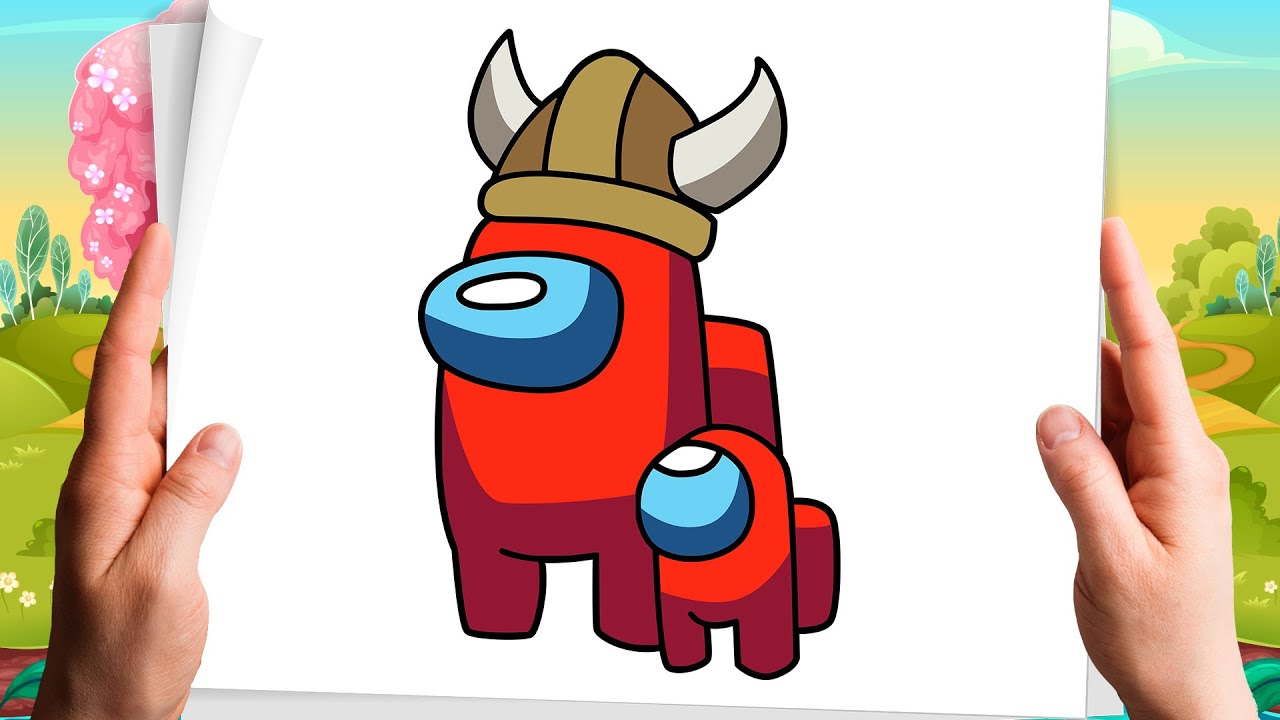 ������How To Draw Among Us Character With Horn Hat How To Draw Among Us Viking 2020 Video - YouTube