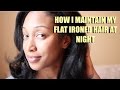 How I Maintain My Flat Ironed Hair at Night | Natural Hair