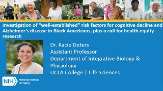 Investigation of risk factors for cognitive decline and Alzheimer’s disease in Black Americans