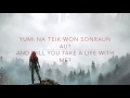 The 100 - Grounder anthem Lyrics  - &quot;Take A Life With Me&quot;