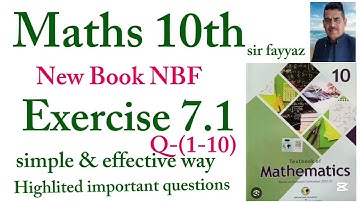 Maths class 10th | exercise 7.1 | NBF |new book| ex 7.1 | unit 7 | vectors in plane