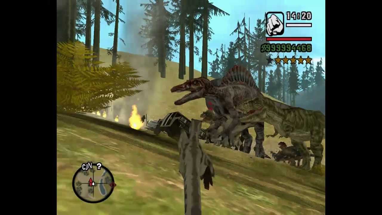 GTA San Andreas - Dinosaur and King Kong
