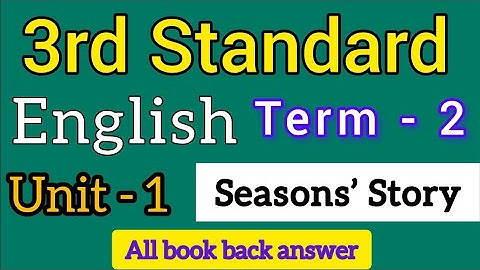 3rd std English workbook answers | 3rd english term 2 unit 1 workbook answers 2024 - 2025