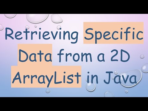 Retrieving Specific Data from a 2D ArrayList in Java