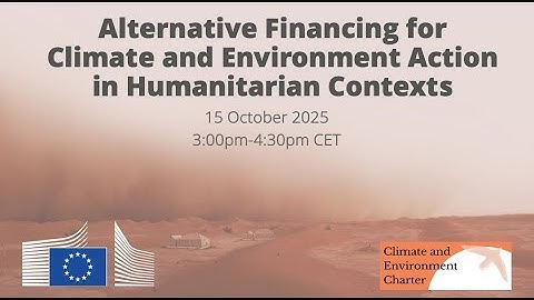 Alternative Financing for Climate and Environmental Action in Humanitarian Contexts