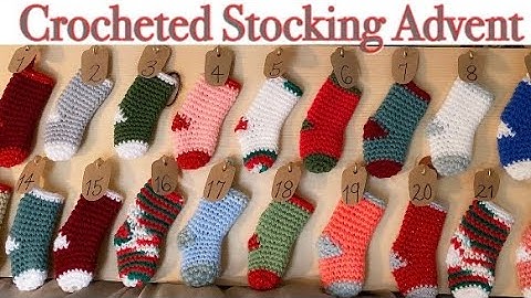 #crochetchristmas How To Crochet a Mini Stocking Advent Calendar|Diy Advent|Diy Christmas|Beginner