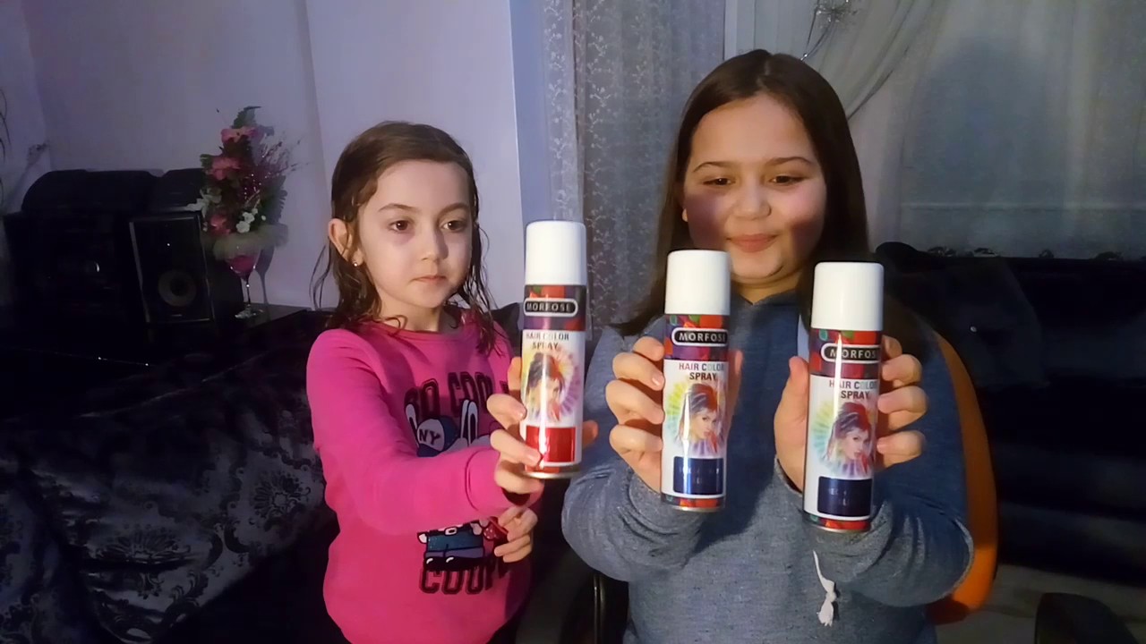 Sprey boyayla saç boyama YouTube