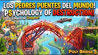 Diseñé el PEOR PUENTE del mundo y funcionó... 😭 Poly Bridge