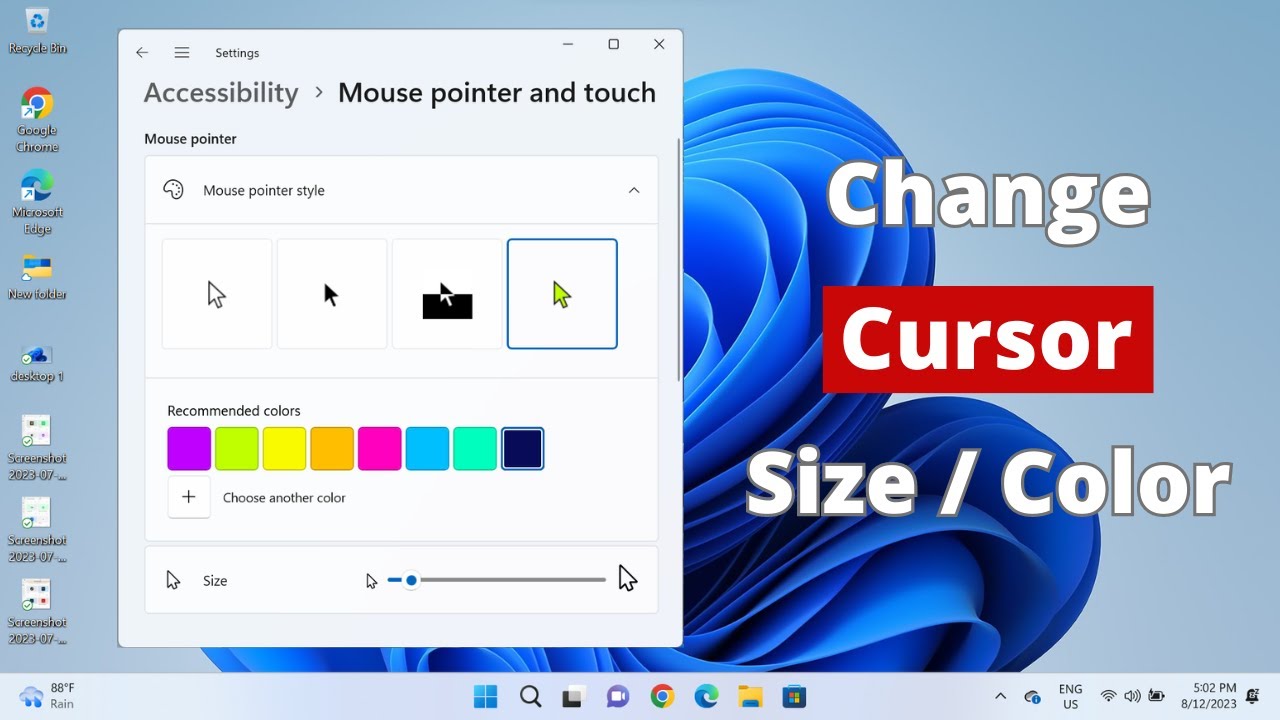 How to get Crosshair Cursor or Pointer for Windows 11/10