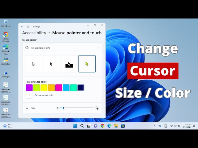 How to change mouse pointer color and size on Windows 11 - Pureinfotech