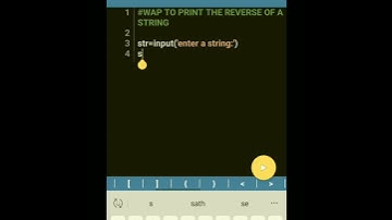 Python program to print the REVERSE of a String