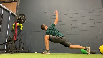 Spider-Man with T-spine rotation and hamstring floss.