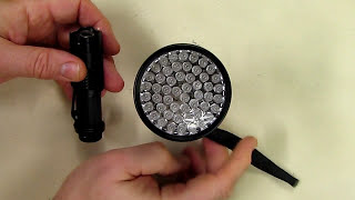 BEST UV Flashlight - 51 LED UV Ultraviolet flashlight (Blacklight) 395 nM REVIEW