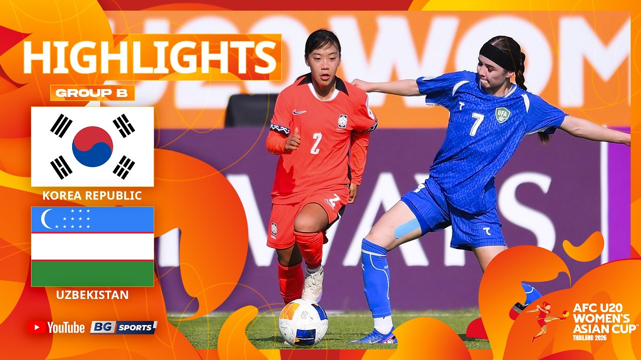 HIGHLIGHTS : KOREA REPUBLIC vs UZBEKISTAN | AFC U20 Women’s Asian Cup | Group Stage - B