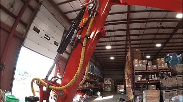 Kubota KX080 excavator with engcon attachment