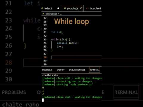 while loop in #javascript