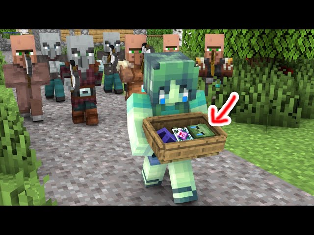 Monster School : Villagers Hate Zombie - Sad Story - Minecraft Animation class=